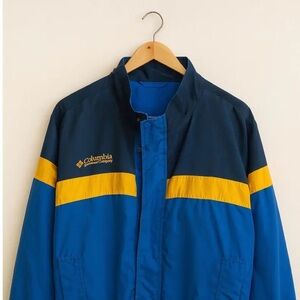 Columbia Men's Navy and Gold Windbreaker